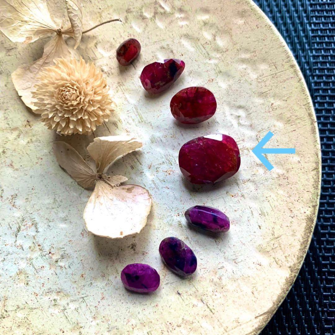 アフガン大粒ファセットルビー4/コランダム/レッド