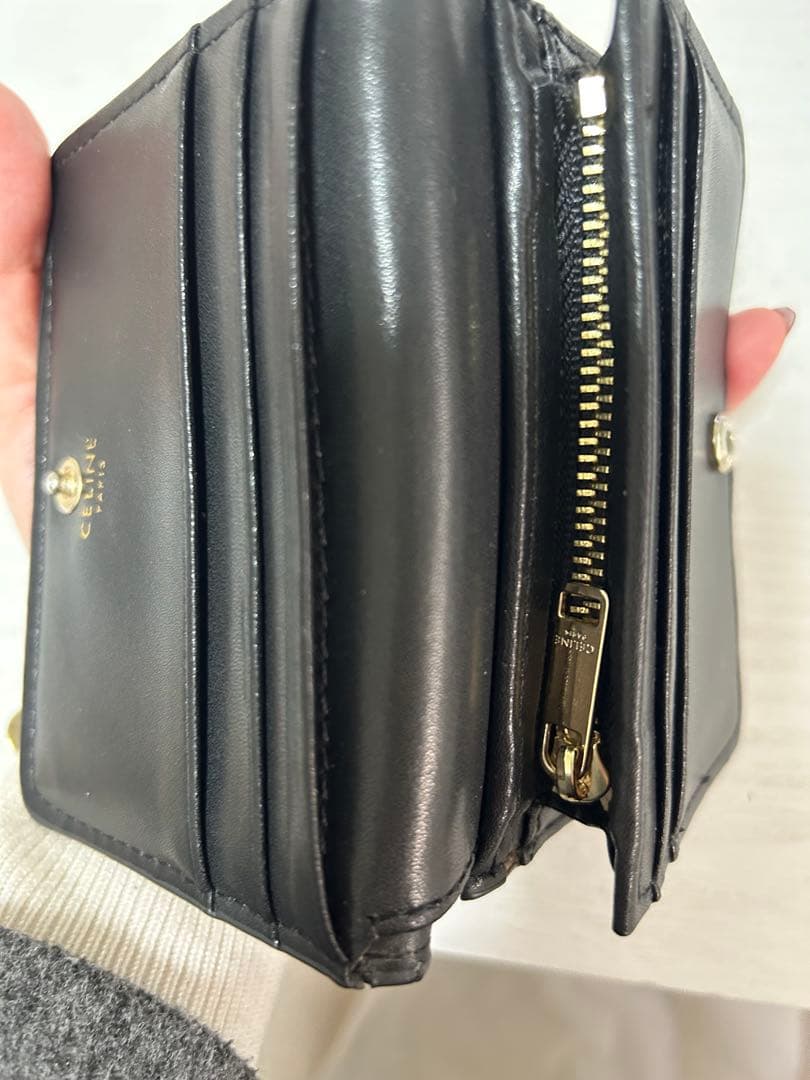 CELINE ブラック 二つ折り財布