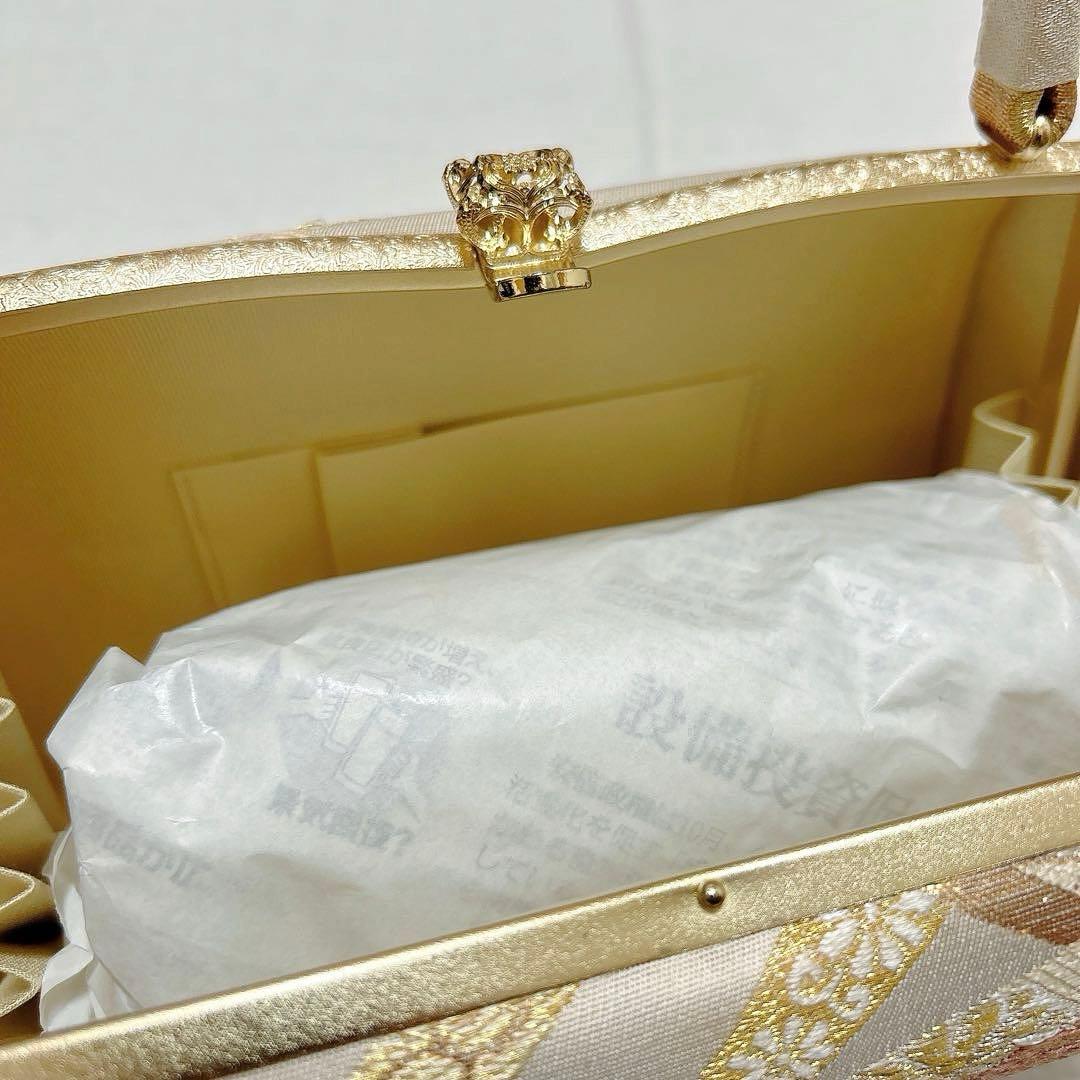 紗織　バッグ　草履　セット　M寸　振袖　成人式　正絹帯地　金糸　フォーマル