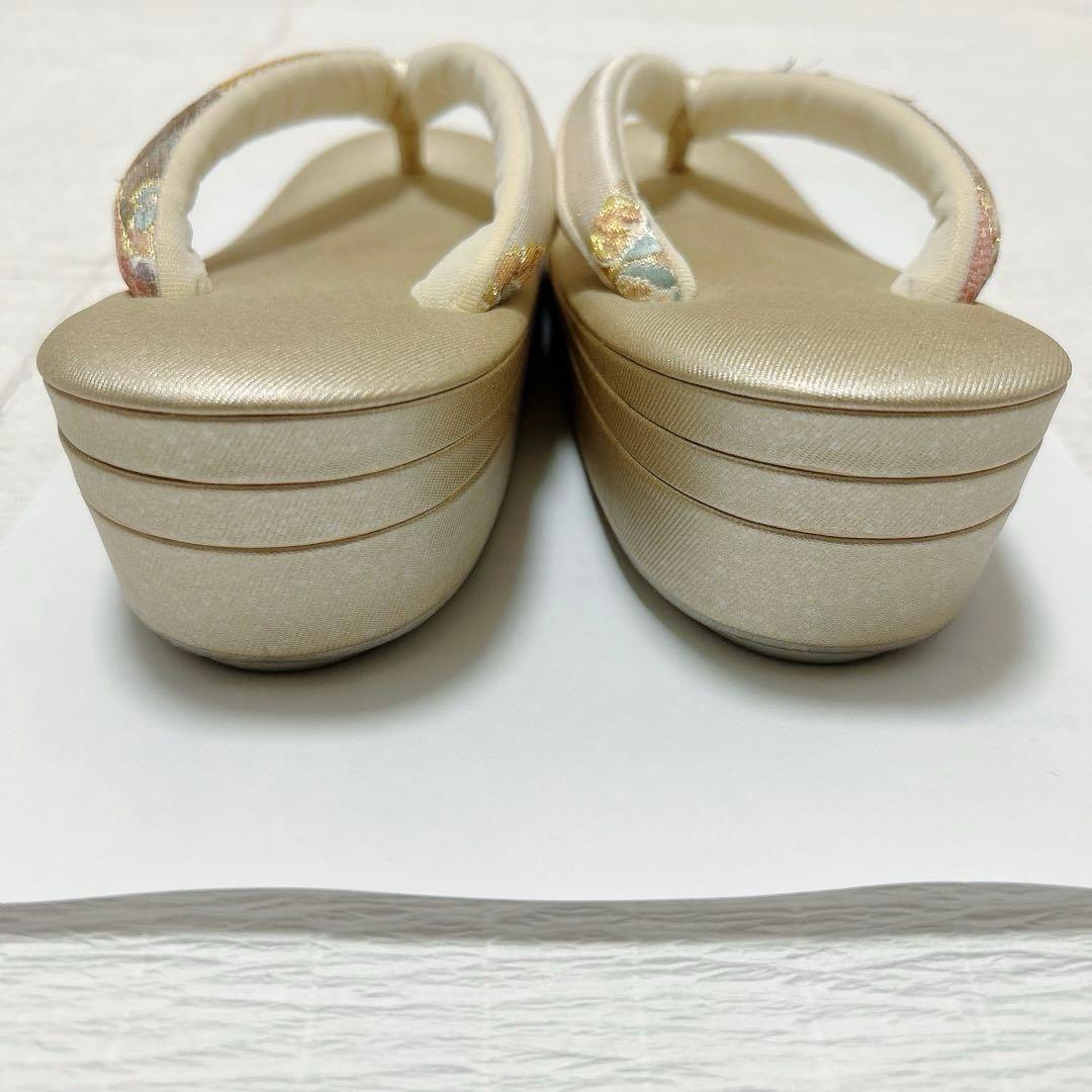 紗織　バッグ　草履　セット　M寸　振袖　成人式　正絹帯地　金糸　フォーマル