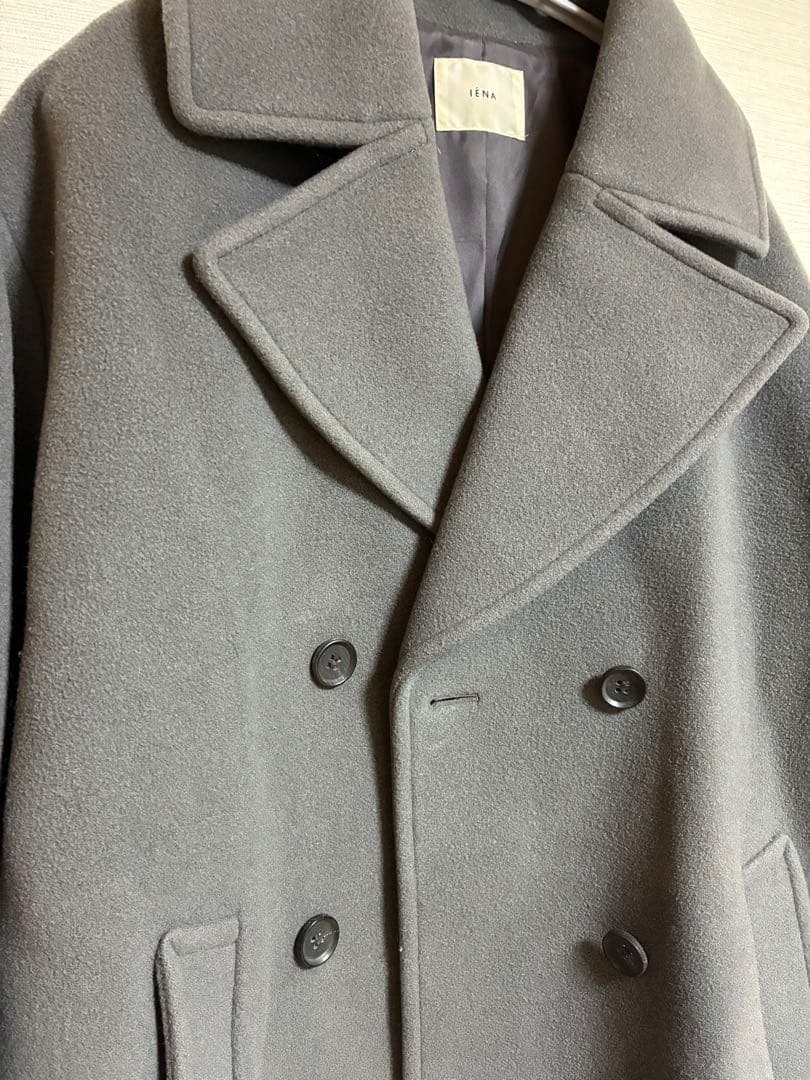 IENA ダブルモッサコート グレー 38 レディース
