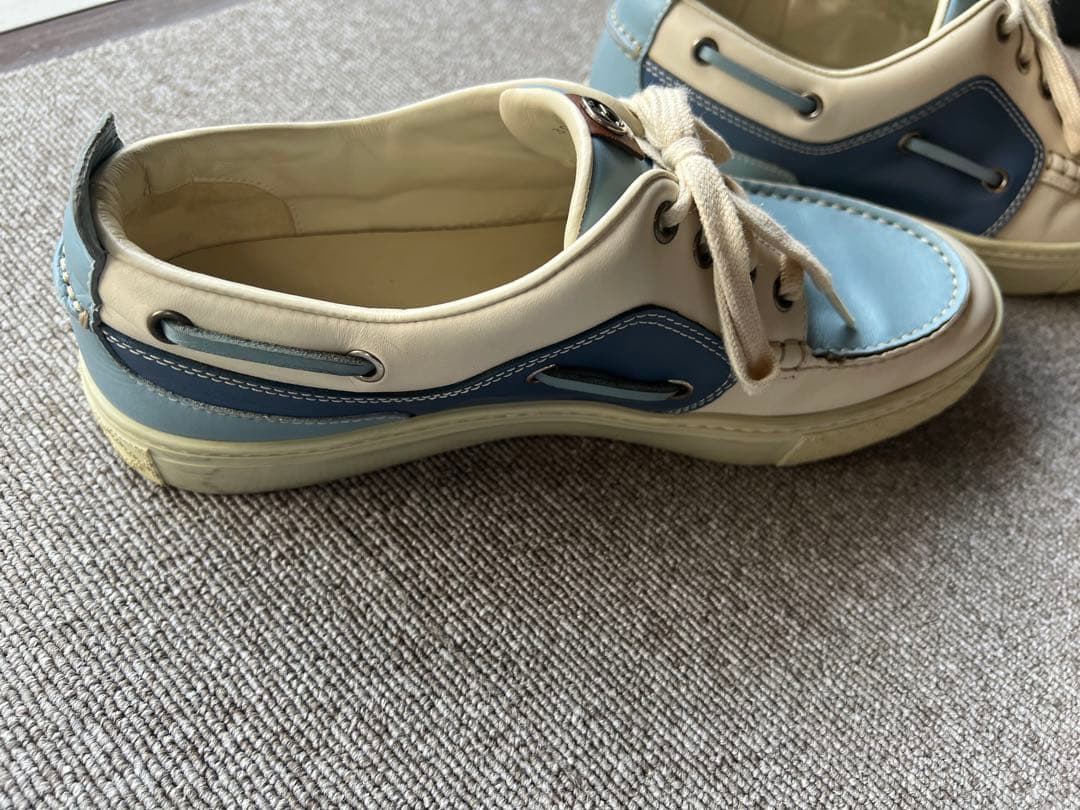GUCCI デッキシューズ 青/アイボリー