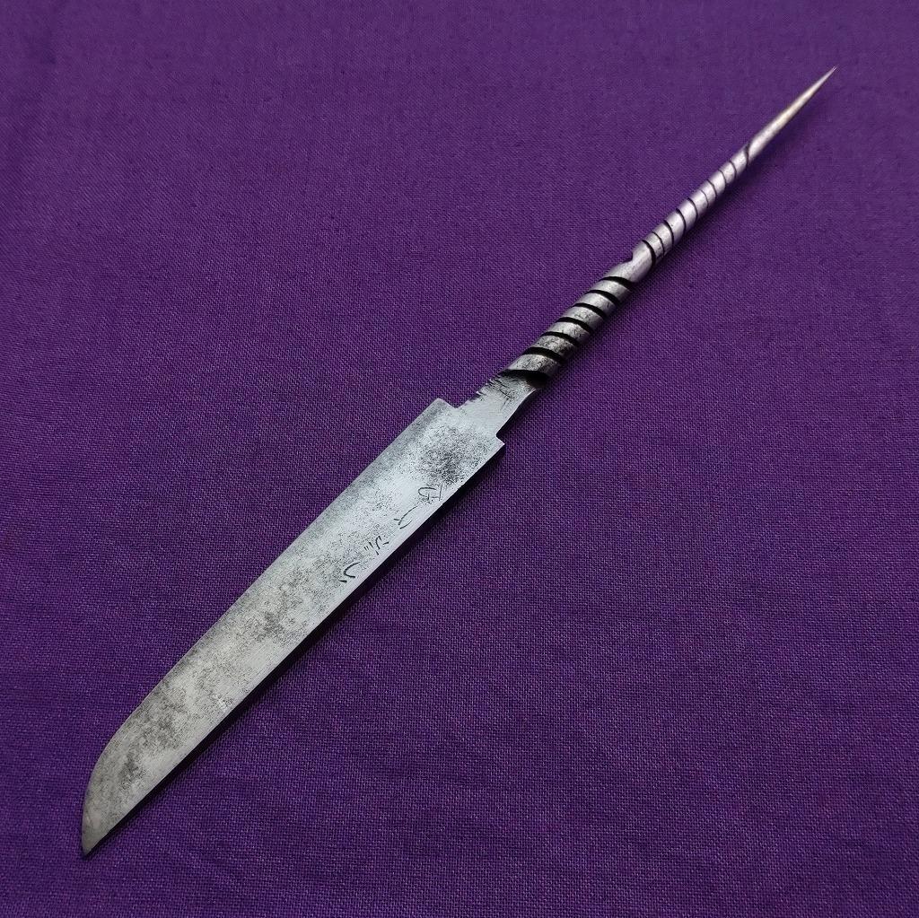 うぶけや 封切り小刀 硯小刀 ペーパーナイフ 千枚通し 刃長約73㎜《0265》