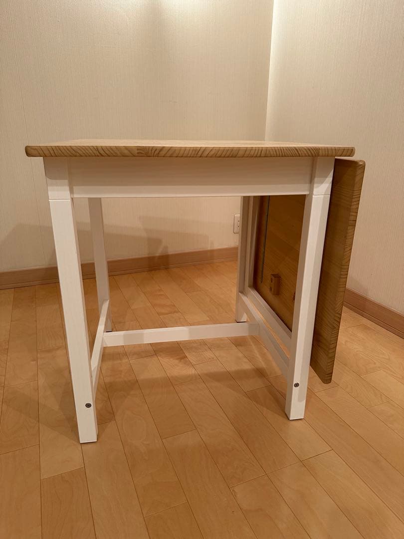 ナチュラル木製折りたたみダイニングテーブル