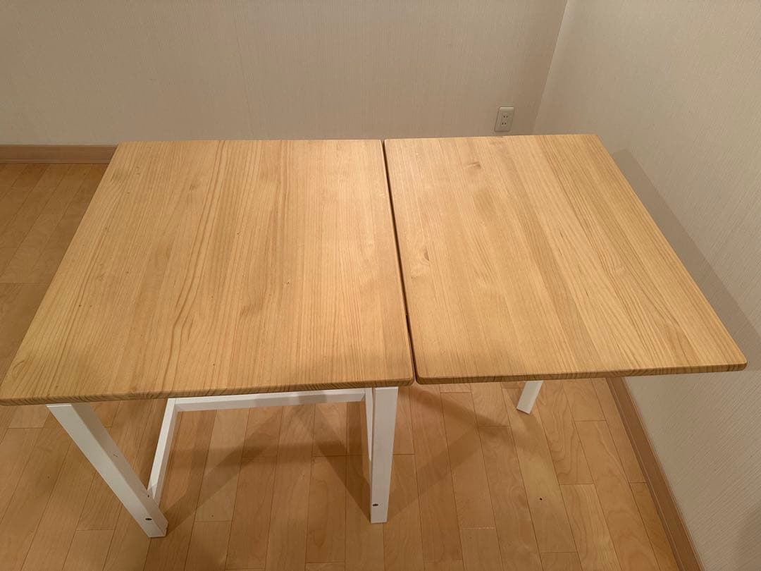 ナチュラル木製折りたたみダイニングテーブル