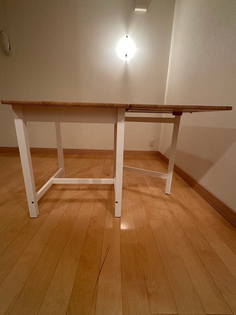 ナチュラル木製折りたたみダイニングテーブル