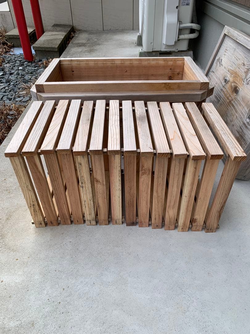 ミツバチ　巣箱　巣枠付き　雨晒し済み