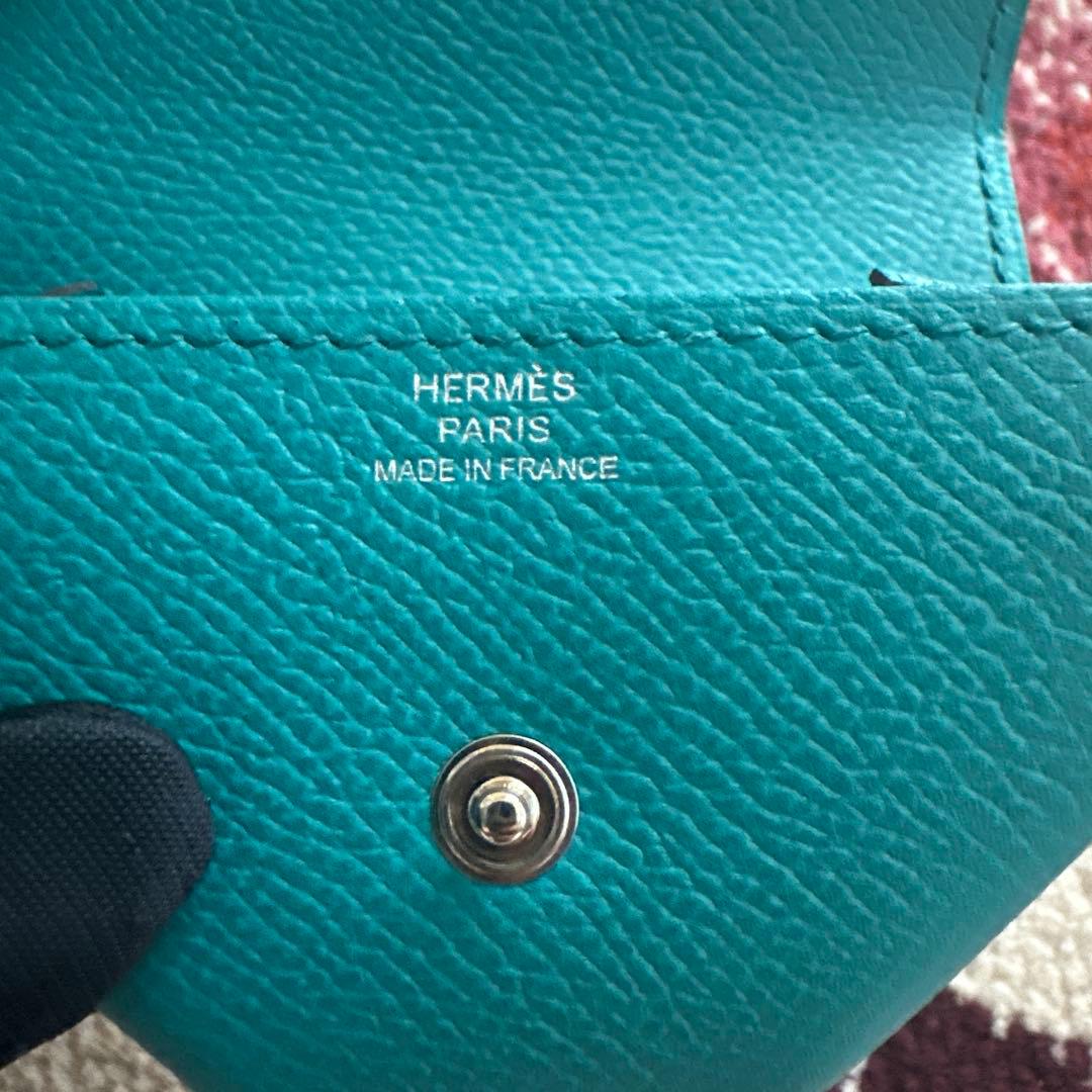 HERMES エルメス　ケース　ルヴァンキャトル　ターコイズ