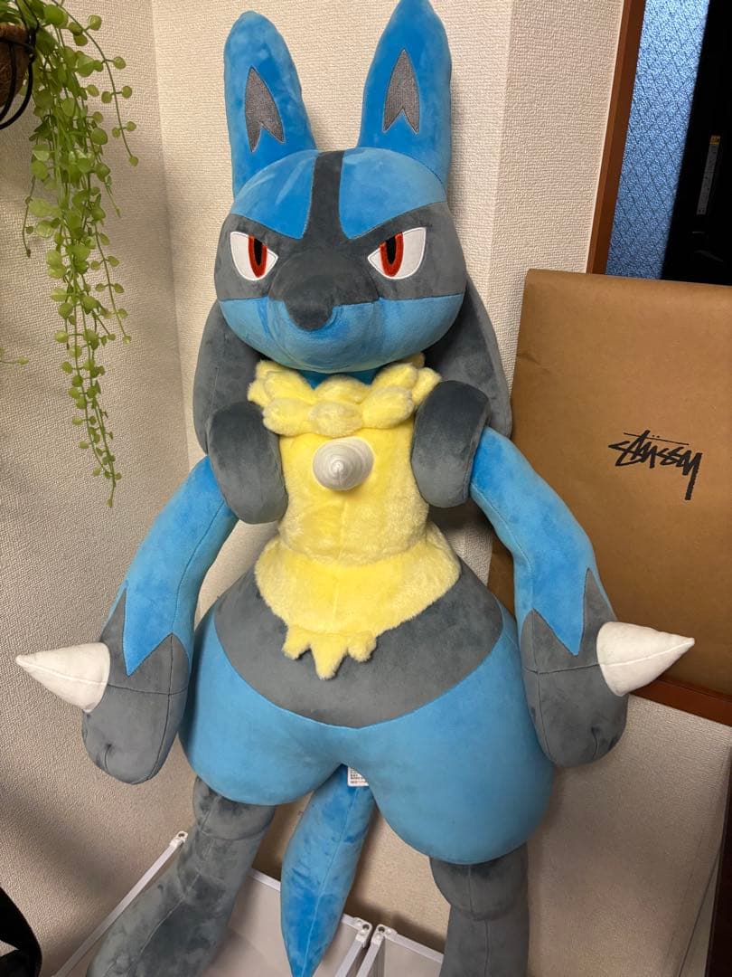 タグ付き 美品 ポケモン ルカリオ 等身大ルカリオ ぬいぐるみ