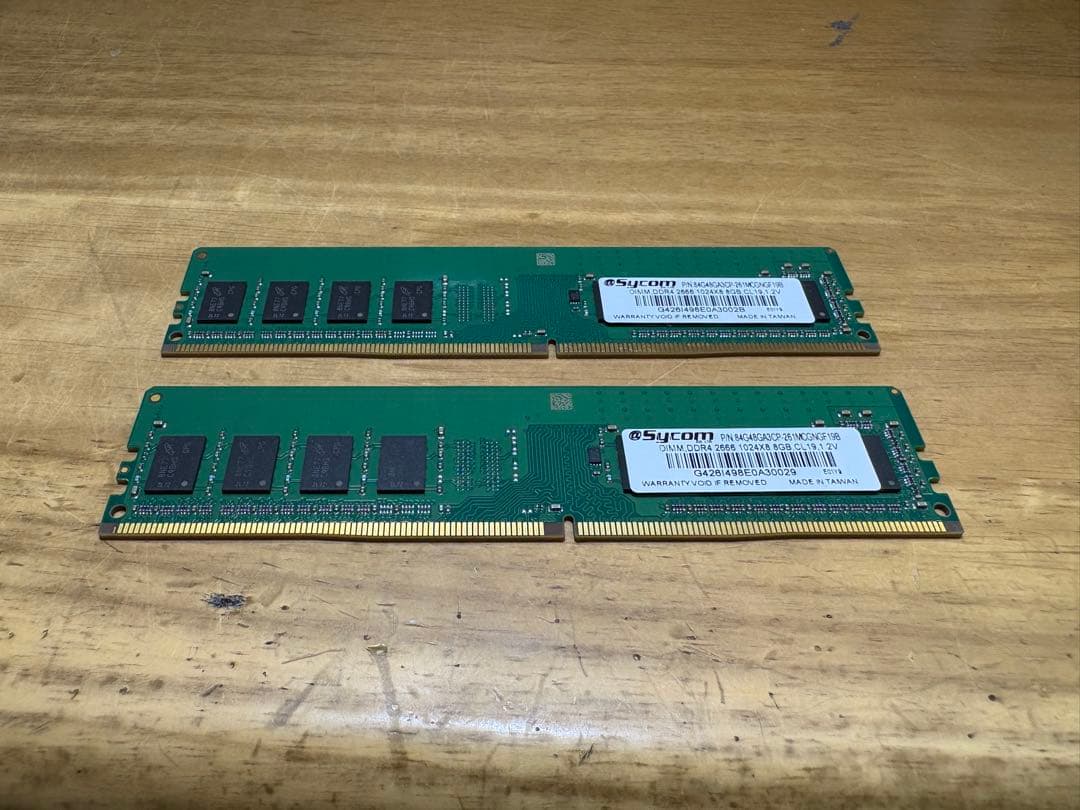 動作確認済]Sycom DDR4 8GB×2＝16GB デスクトップ用メモリー