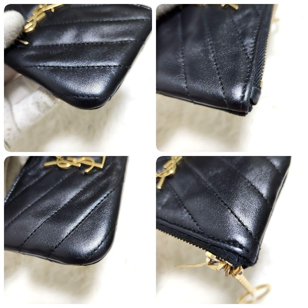 ✨極美品✨サンローラン　ケース　キーリング　カサンドラ　キルティング