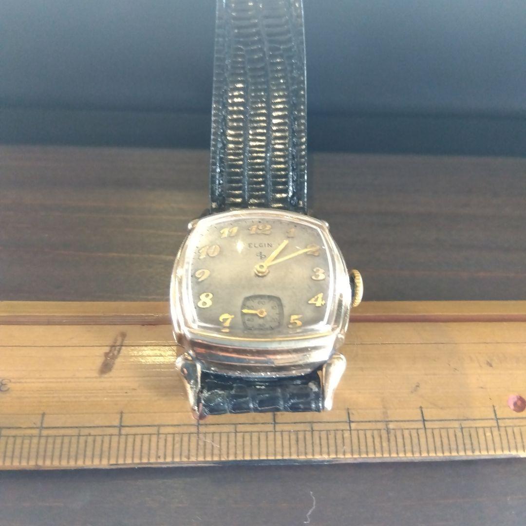 【値下げ】腕時計　エルジン　ELGIN　スモセコ　手巻き　修理保証書付き　美品