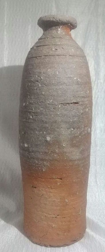 茶道具 寺垣外窯【花入】信楽 杉本貞光【号 紫香庵水月】 741