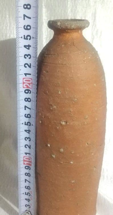 茶道具 寺垣外窯【花入】信楽 杉本貞光【号 紫香庵水月】 741