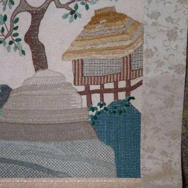 掛け軸　戸塚刺繍