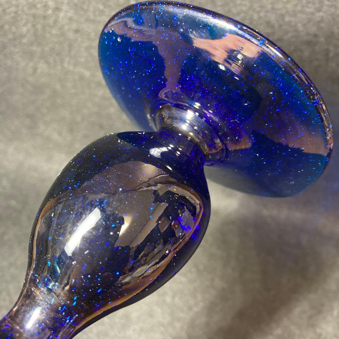 倉敷ガラス 小谷眞三 小谷真三 キャンドルスタンド 蝋燭立て 吹き