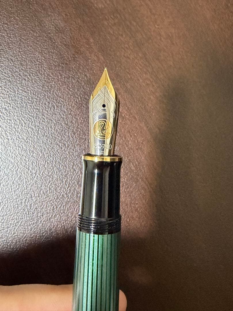 ペリカン M1000 スーべレーン 緑縞 F Pelikan