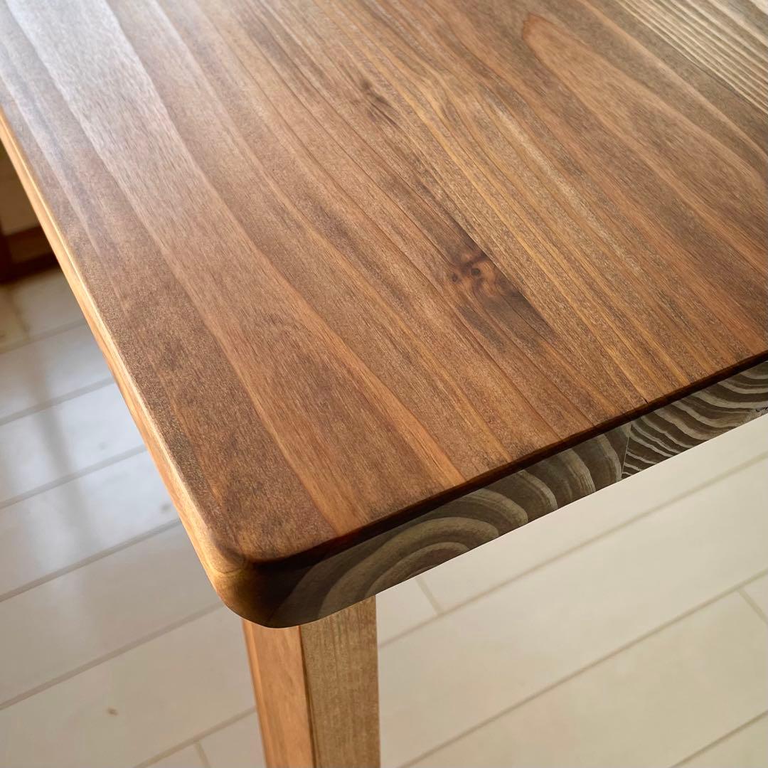 天然木 無垢ダイニングテーブル 100×60cm 国産杉 ワークデスク 勉強机