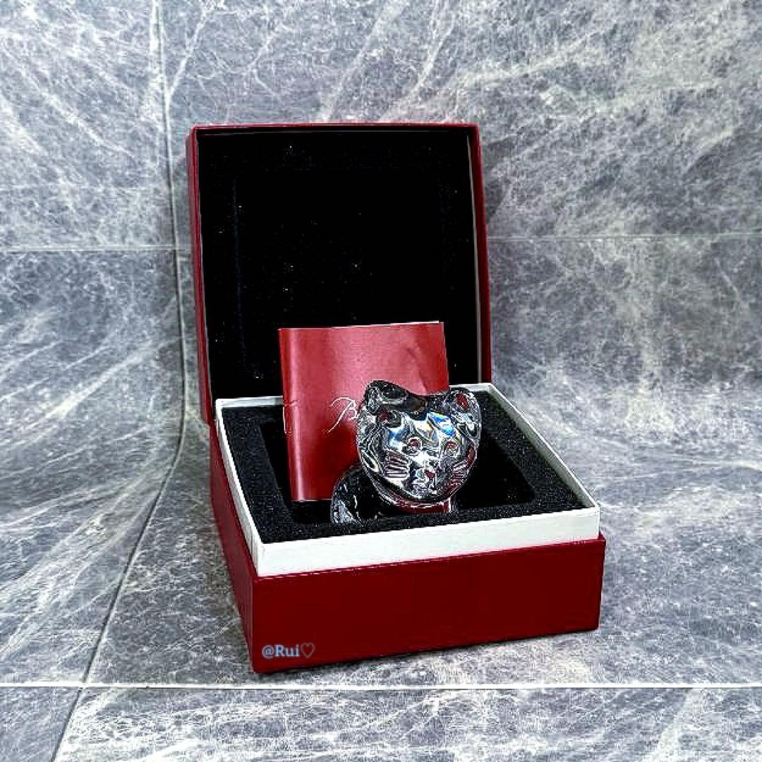 新品 美品 希少 バカラ クリスタルガラス ミニマルズ キャット