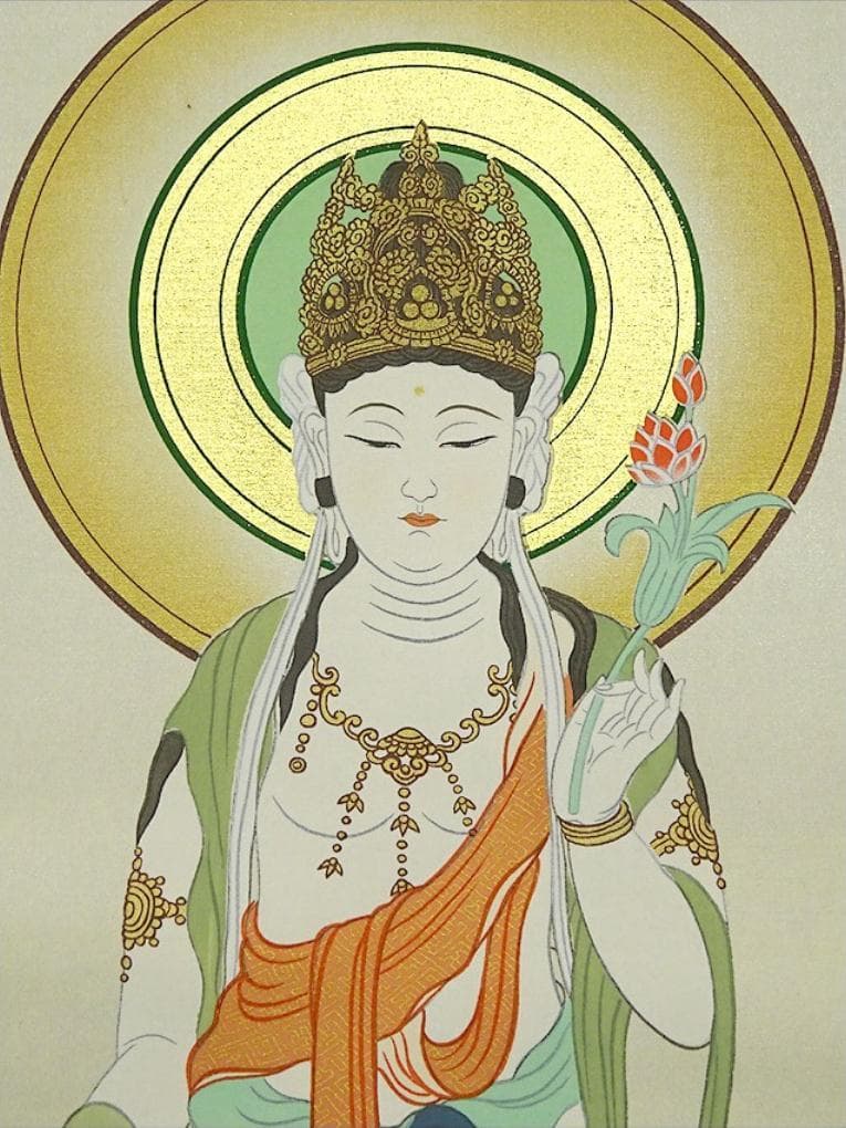 掛軸 西川春容『西国三十三ヶ所御朱印』絹本 無地箱付 掛軸 p10252