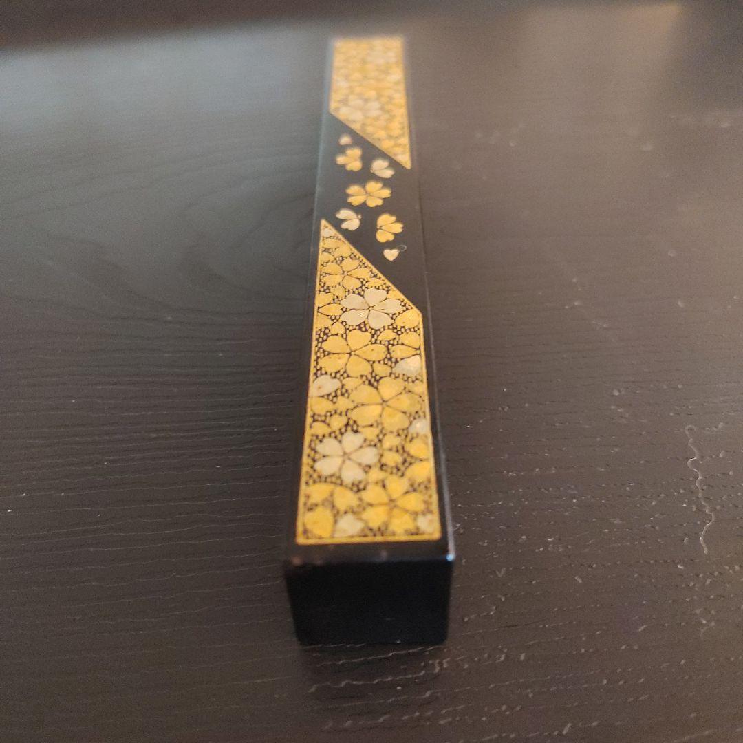 京都　漆塗り 　桜　文鎮