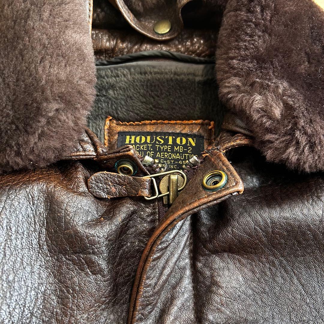 ☆美品☆ HOUSTON MB-2 レザー ボア着脱ライナー付 ラムレザー - メルカリ