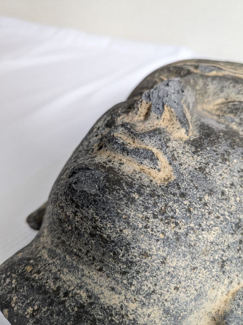 石製仏像頭部 彫刻オブジェ 中国古美術