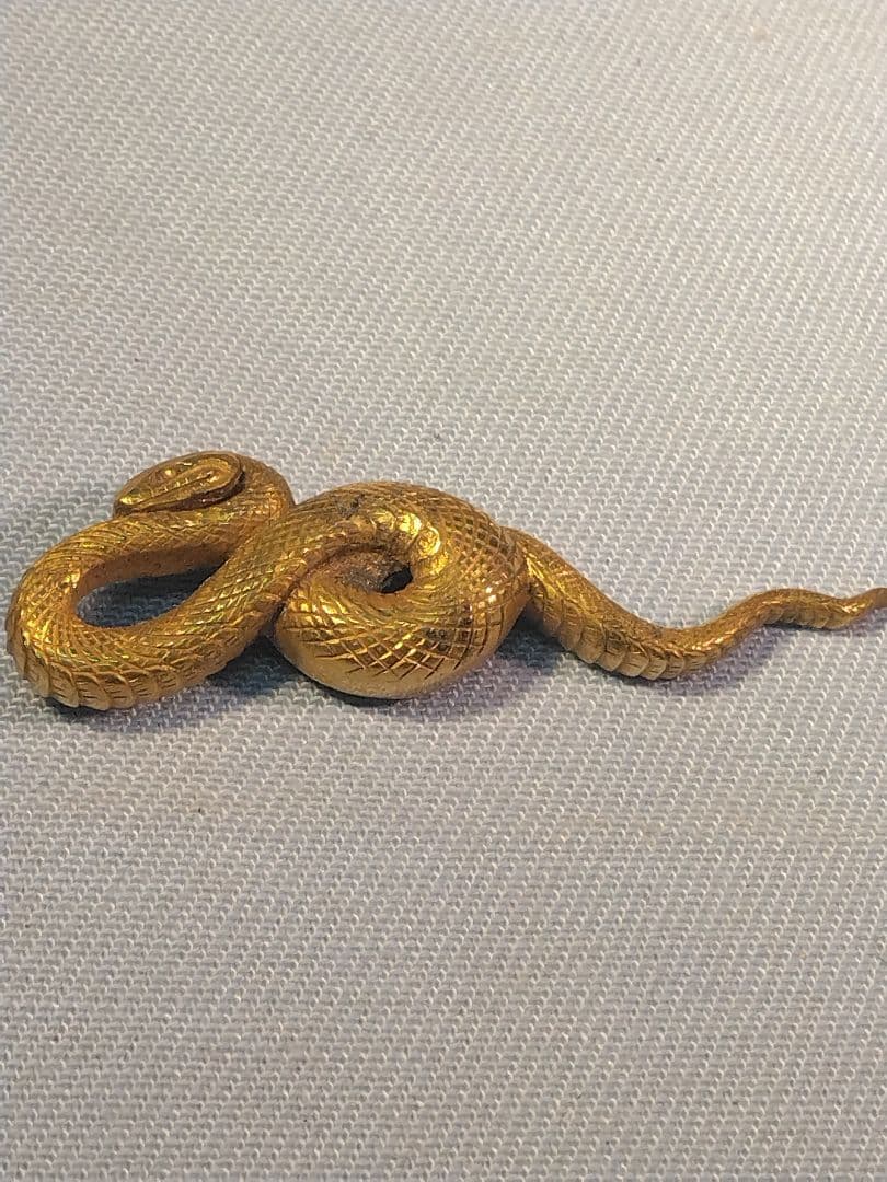 目貫　青大将　蛇　武具　刀剣　　縁頭　鐔　アンティーク