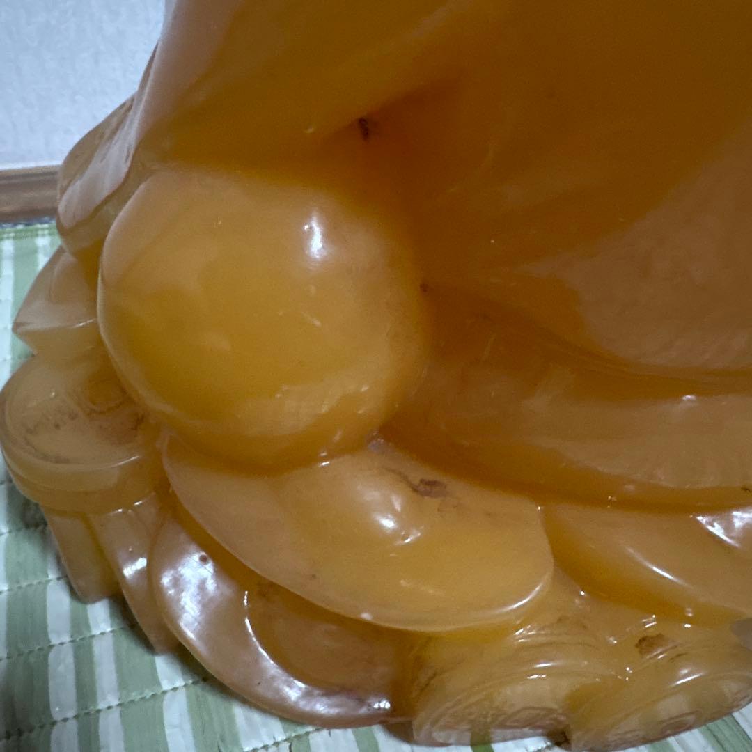 七福神 布袋様 置物 イエロー ストーン 翡翠 風水 インテリア