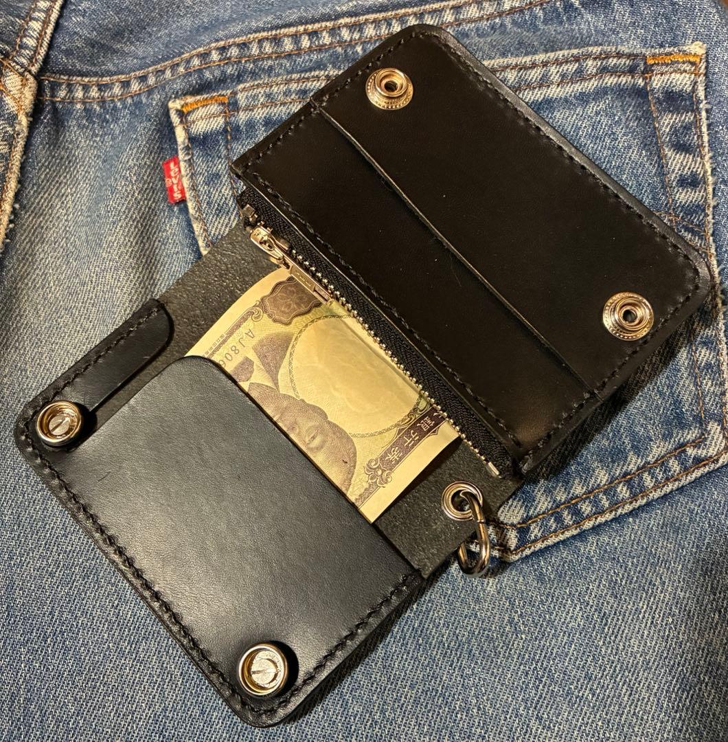 ショート　トラッカーウォレット　シルバー925 クロスボール　ブルガロ　※即納品