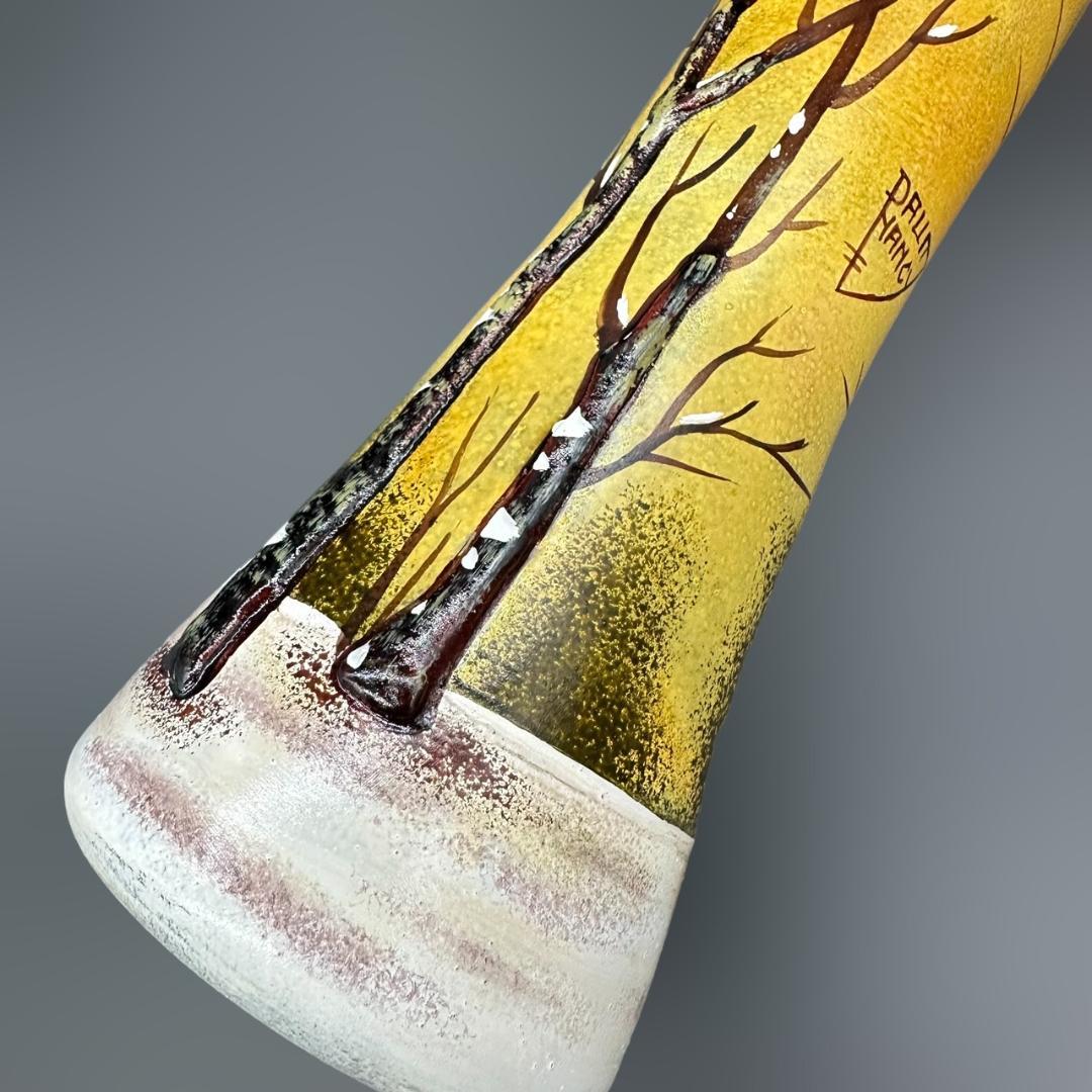 ドームナンシー 筒型 花瓶 高さ19cm 被せガラス アンテルカレール 幹