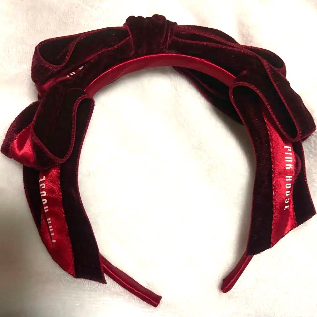 PINK HOUSE 青木美沙子 コラボ リボン カチューシャ♡レッド