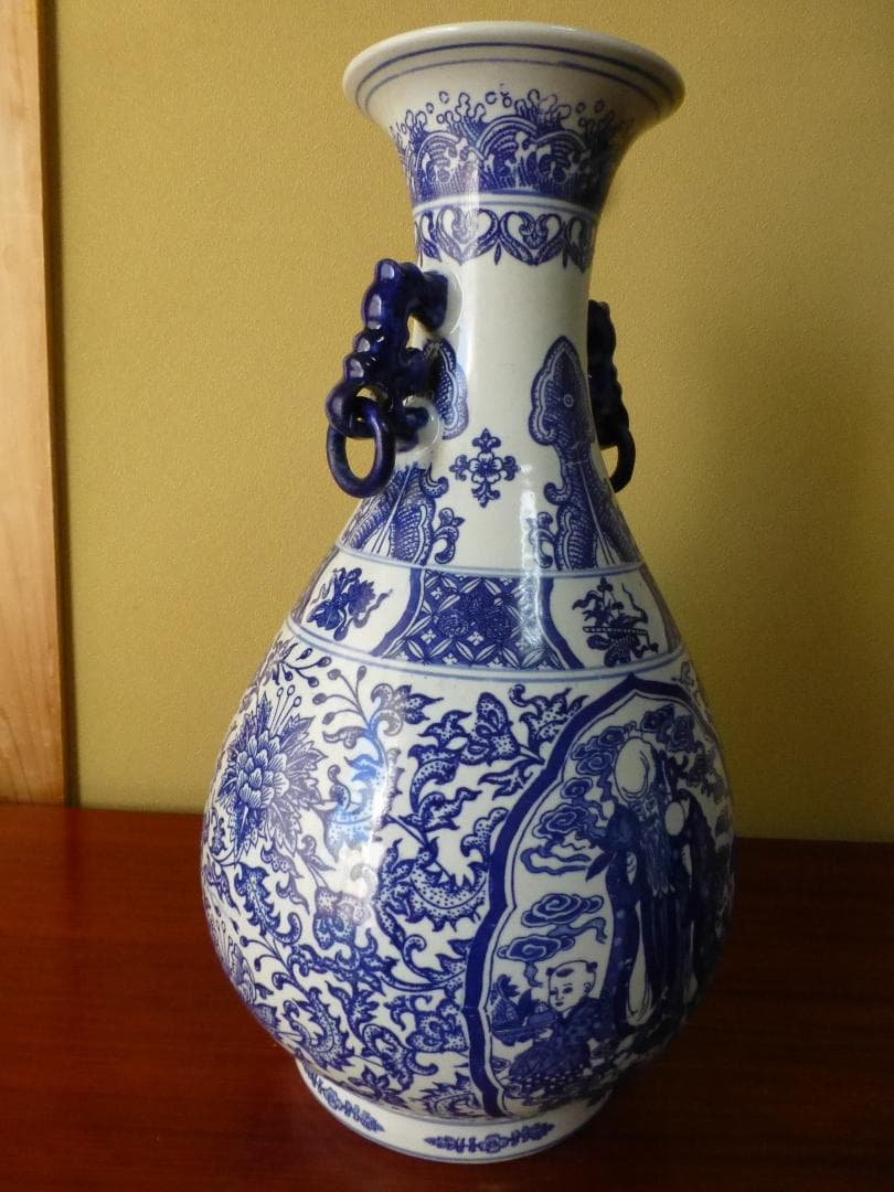 中国花瓶 大清乾隆年製 染付