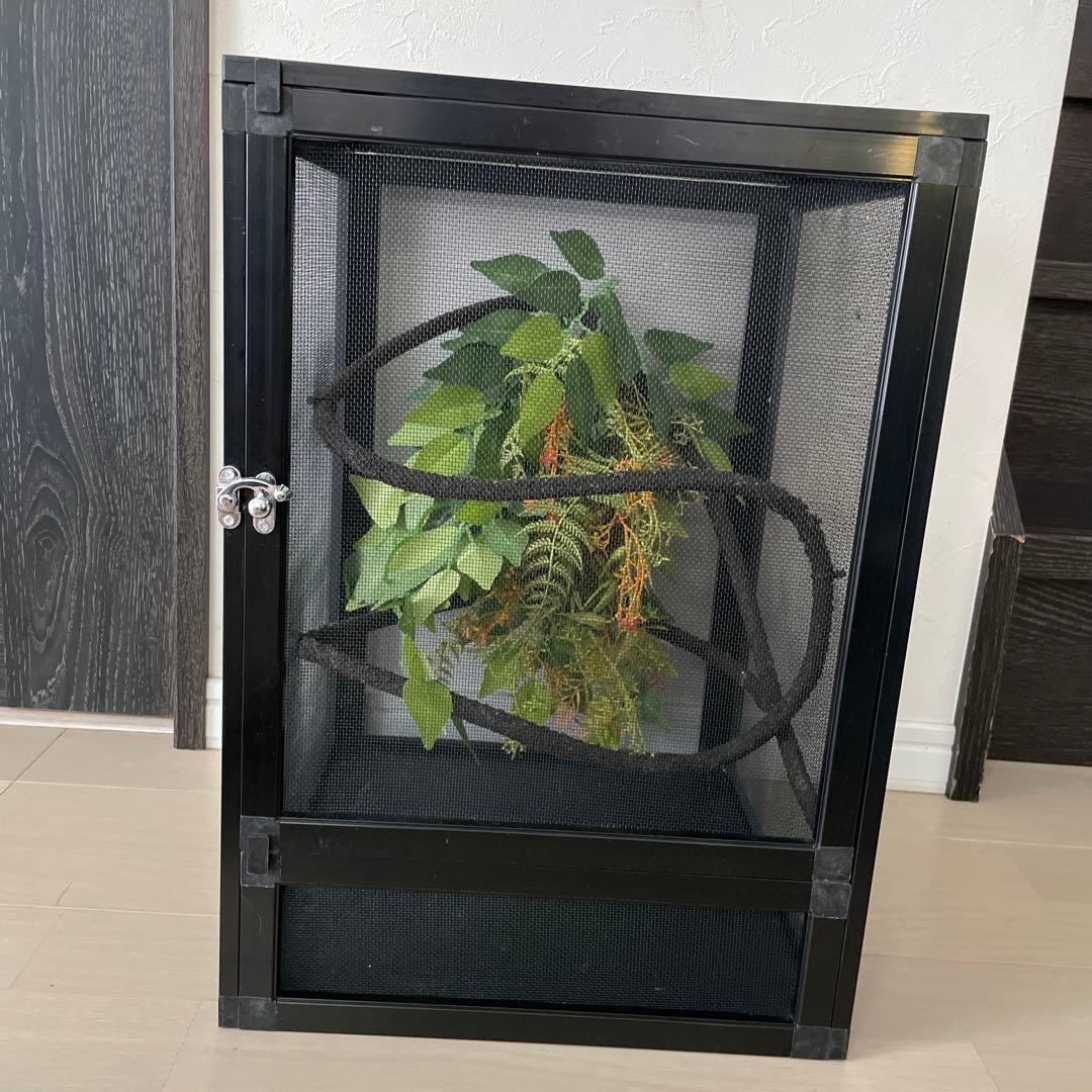 カメレオン 飼育 メッシュ ケージ 爬虫類 レイアウト 32×32×46cm