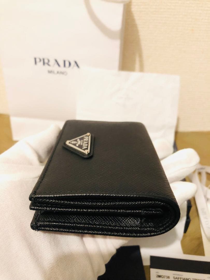 PRADA プラダ サフィアーノ 二つ折り財布 1MV021 ブラック
