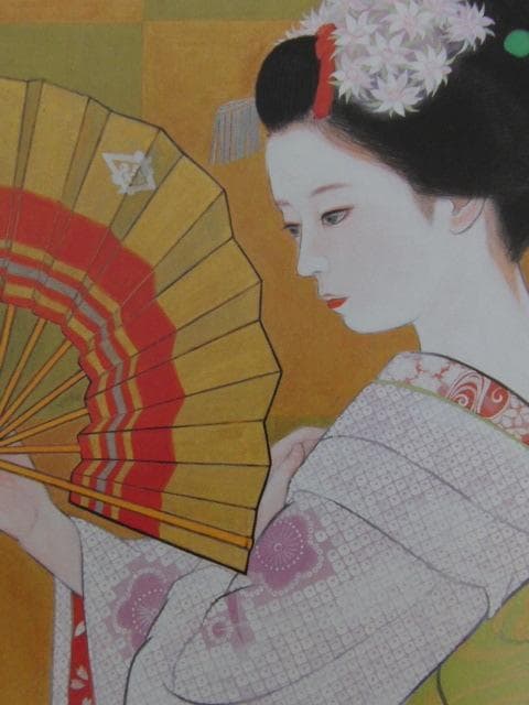 三輪良平、【舞】、希少な額装用画集より、新品額装付、状態良好