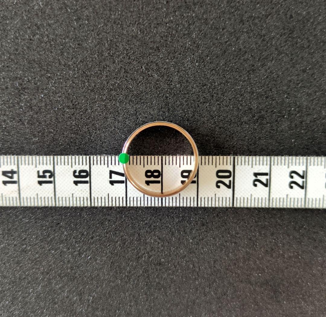 銀座ミワ★K18&Pt900コンビリング☆斜めカット/ヴィンテージ