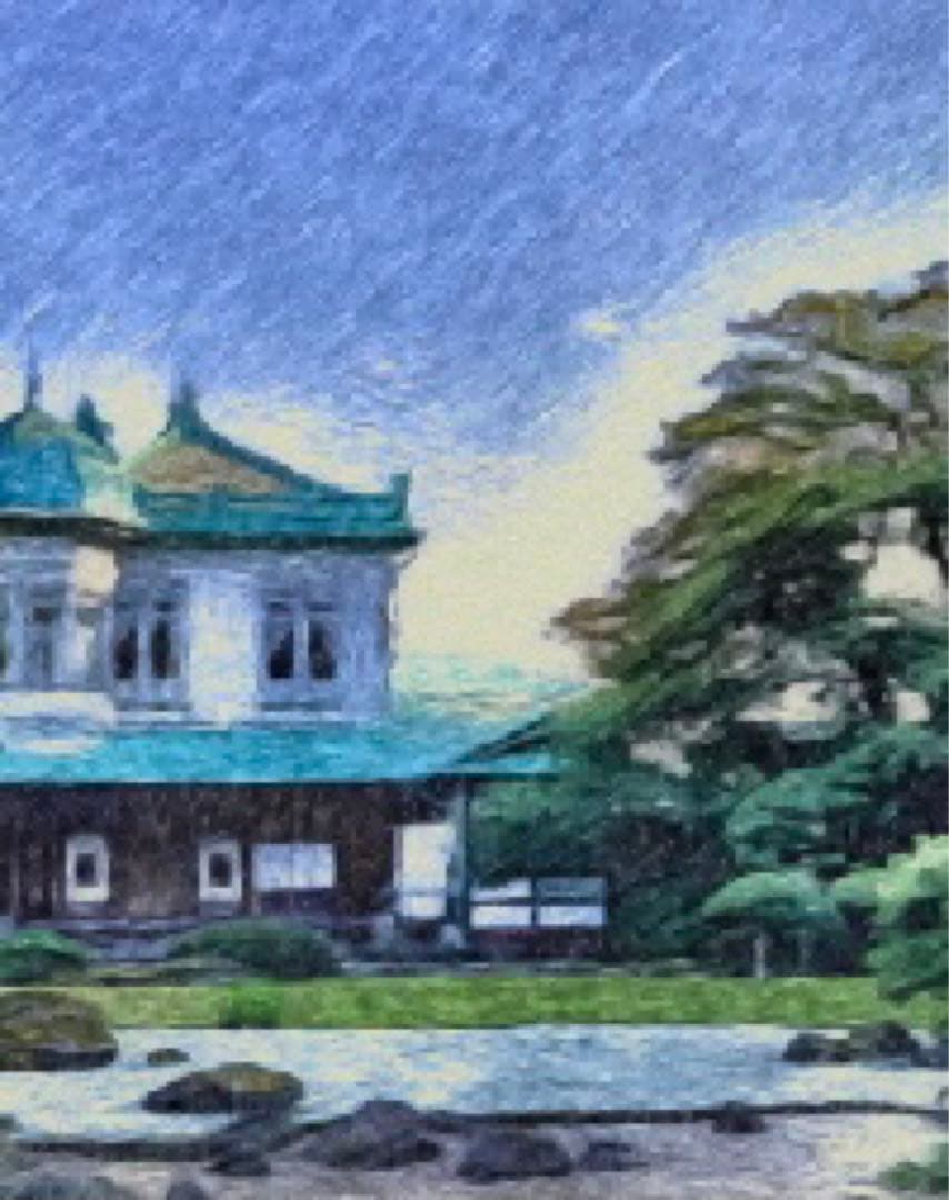 ジブリアート② 借りぐらしのアリエッティより「盛美園」32.7㎝×24.0㎝