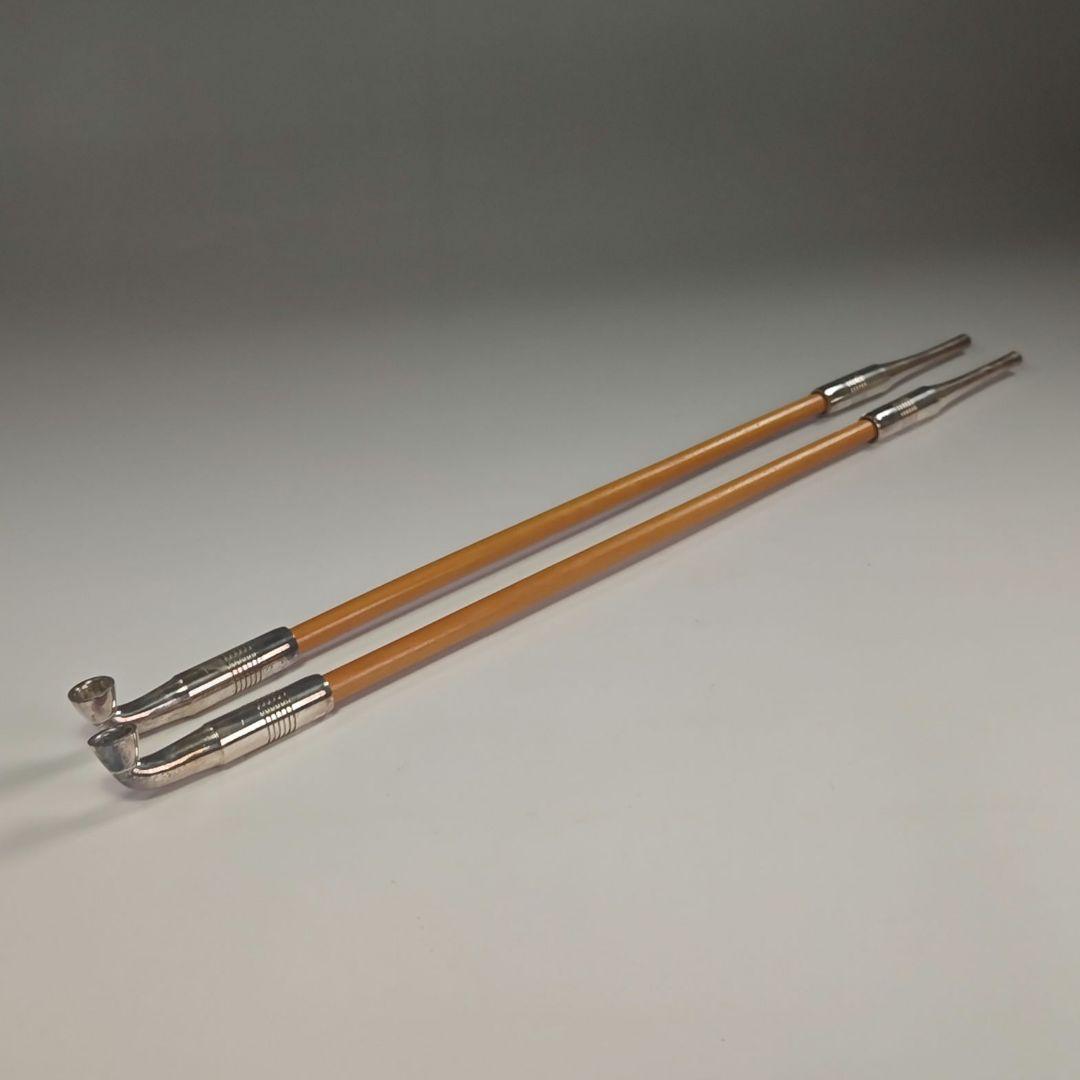 ウ308 煙管『金工師 木村清五郎（清雲）』『即中斎好写南鐐純銀 キセル