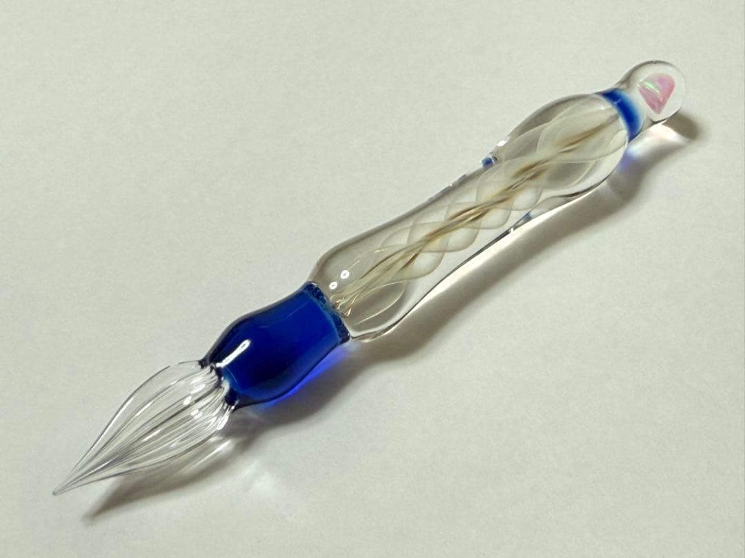 川西硝子◆ガラスペン　螺旋タイニー