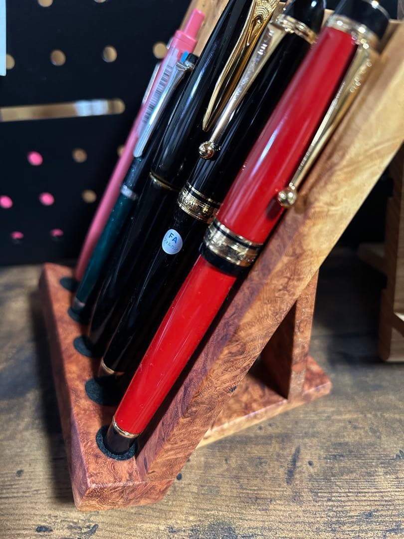 kentaro-papa ケンタロウパパ 花梨紅白 ペンスタンド ペン立て 楔