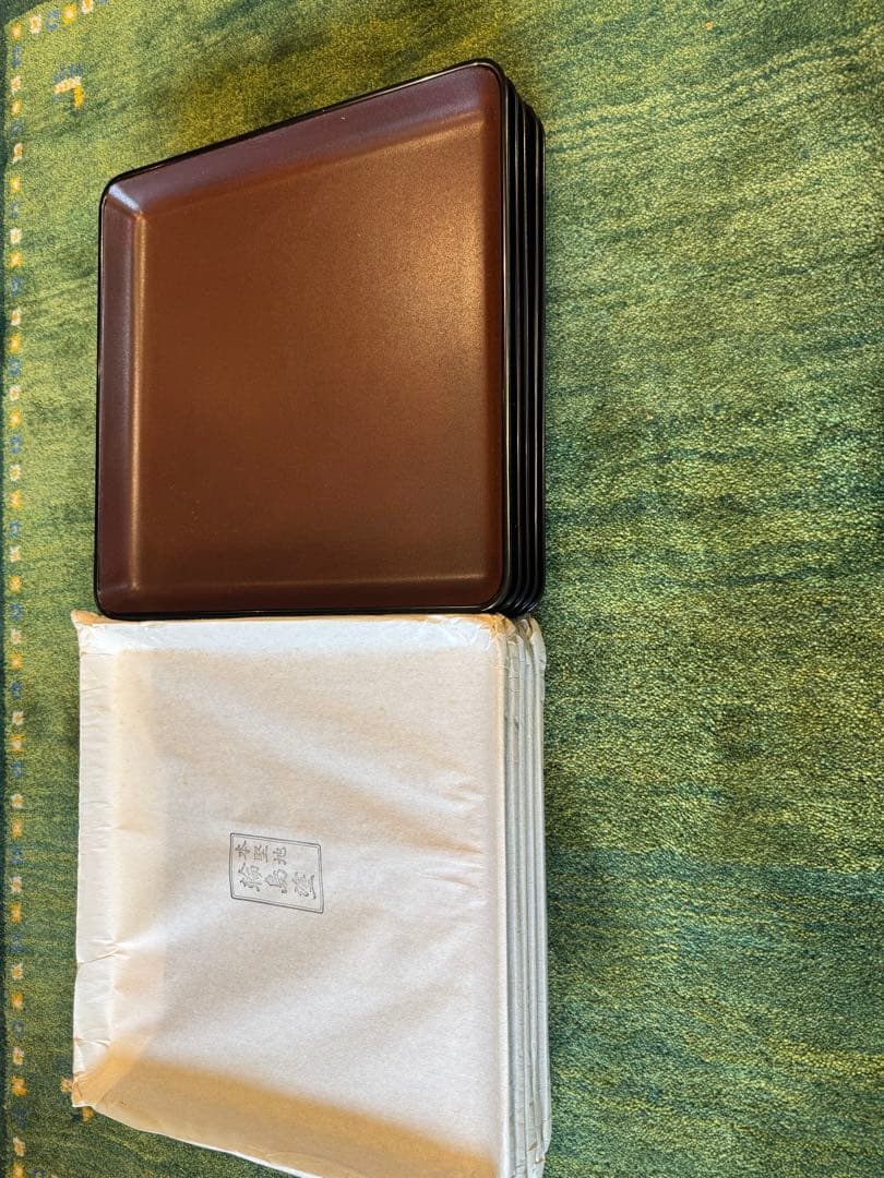 輪島塗 茶色の盆 10枚セット