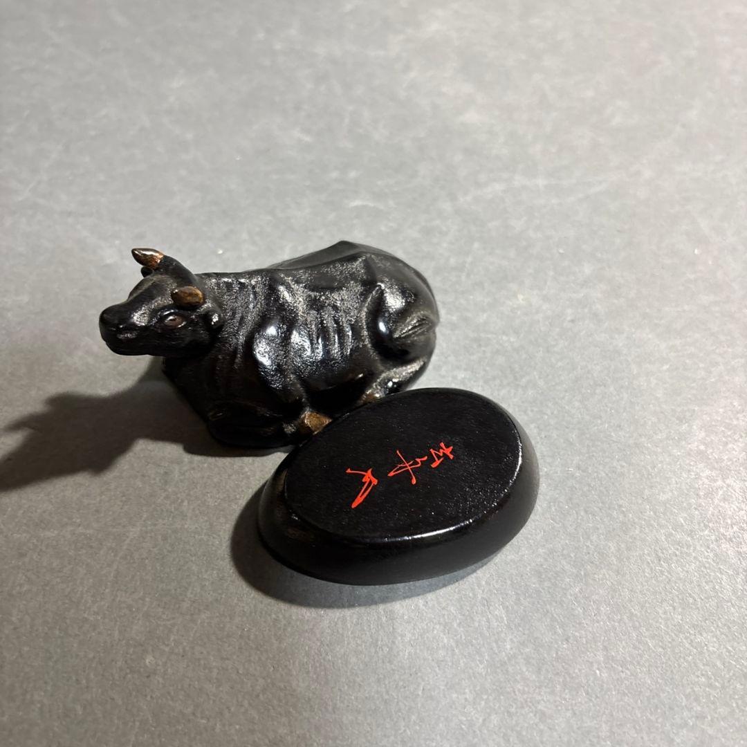 輪島塗 江尻美輪 玄舟 牛 香合 共箱