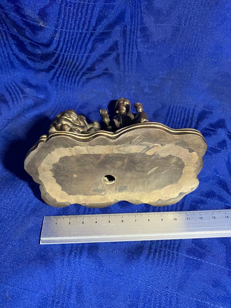 観音様　獅子　銅　真鍮　観音菩薩　仏像