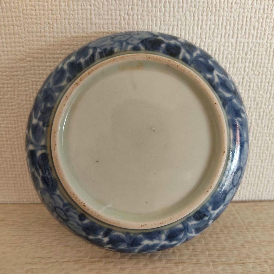 お値下げしました、2枚組　古伊万里　全面牡丹唐草文　小皿