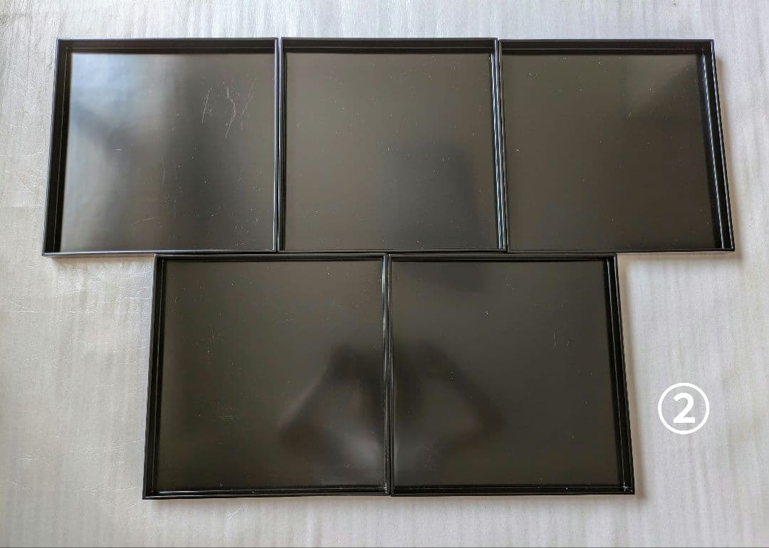 懐石道具 懐石膳 四方盆 10客 正角膳 紙箱入り　五客二箱