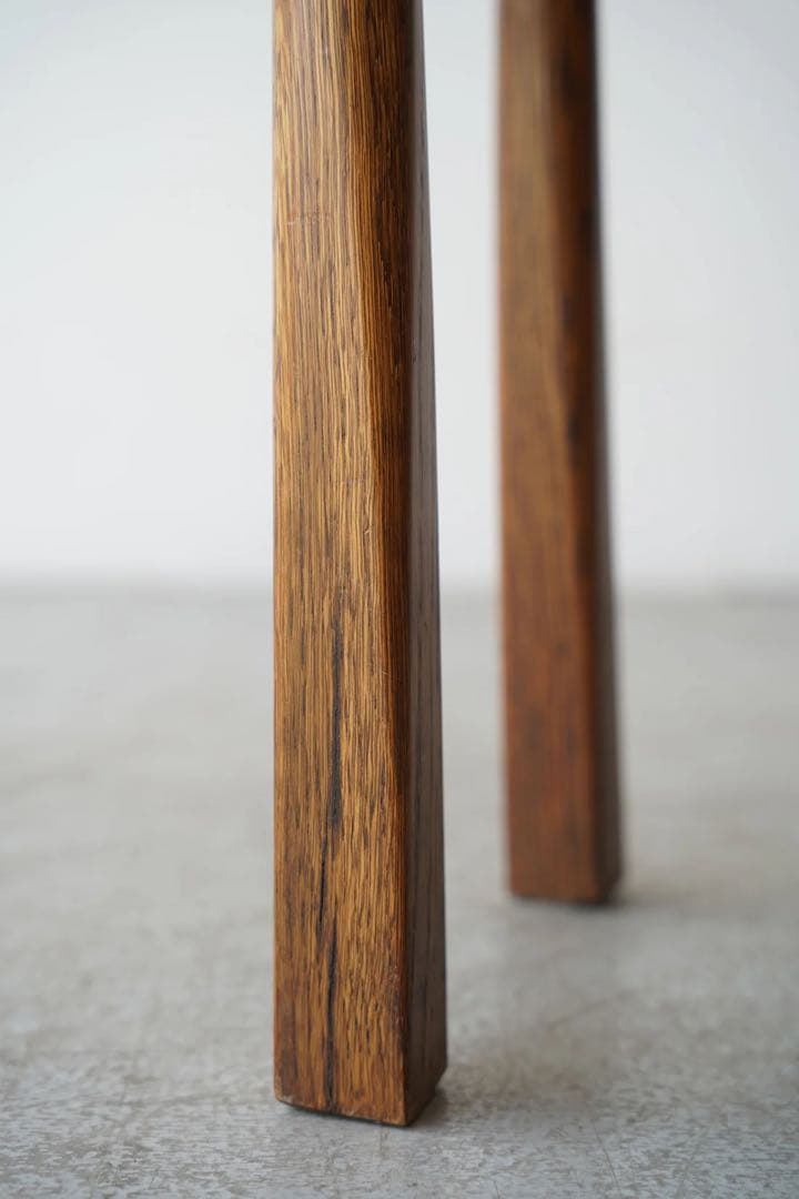 無垢オーク材のヴィンテージ サイドテーブル スツール