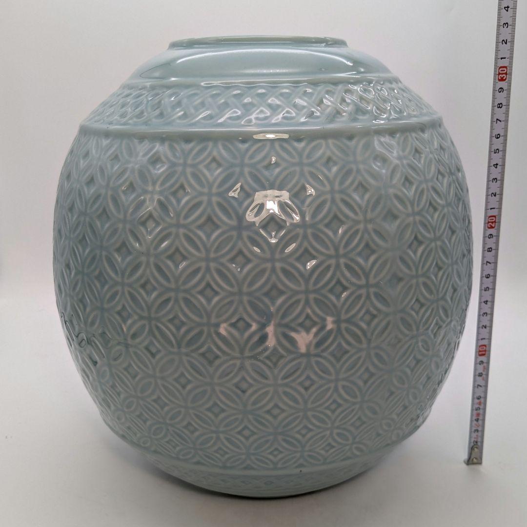 青磁 壺花瓶 壷 花生 花入 花器 フラワーベース 砥部焼？ 高麗青磁？ 置物