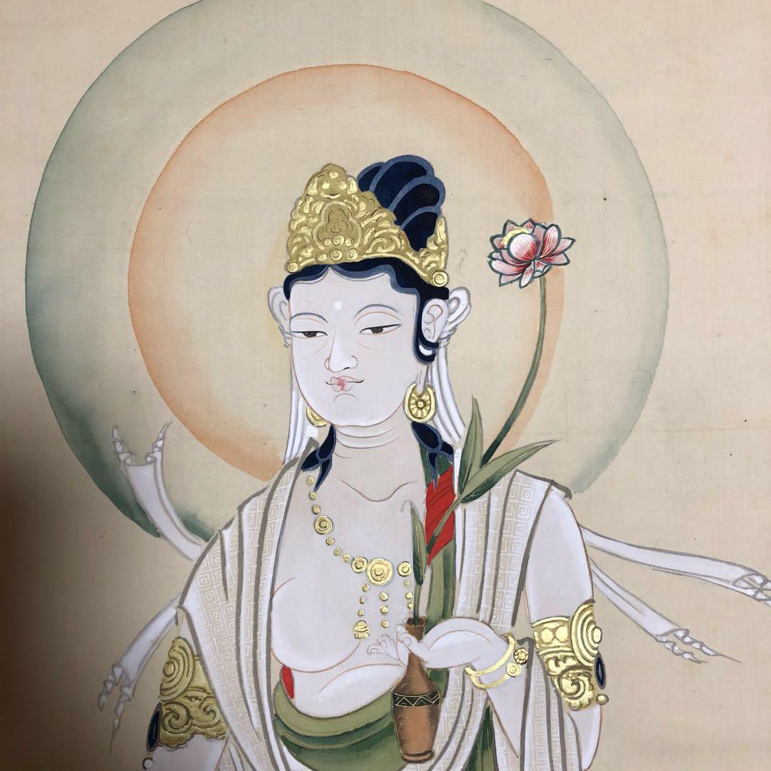 掛け軸 観音様  仏画  仏像  古美術 骨董