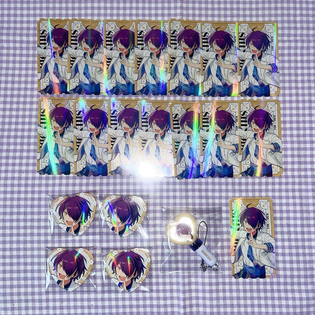 仙石 忍 あんスタ スタフォニ ハート缶バッジ チケット風ホロカード